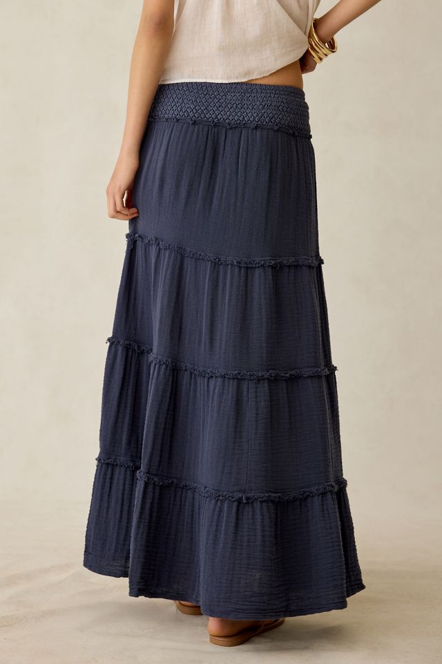 Jupe longue à volants étagés Kimchi Blue On My Mind à taille froncée #3