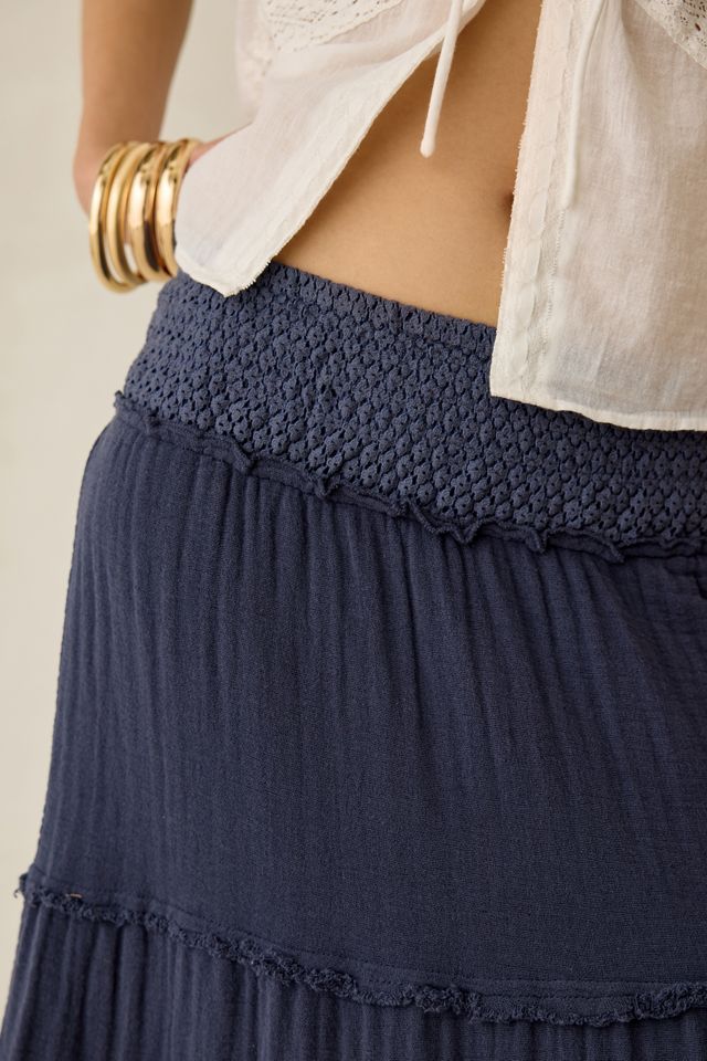 Jupe longue à volants étagés Kimchi Blue On My Mind à taille froncée #4