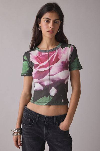 Muse Assembly Rose Short Sleeve Top