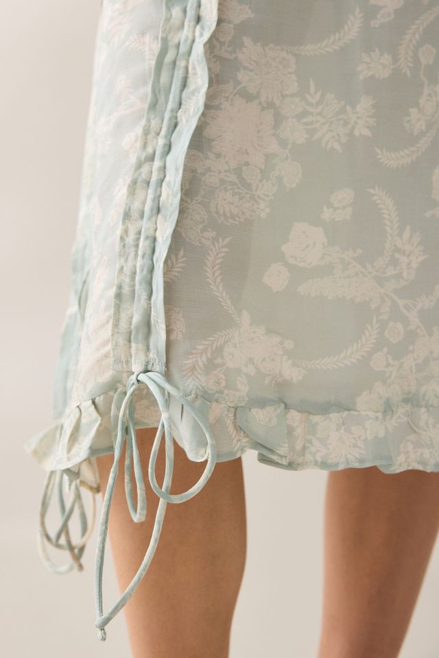 Muse Assembly Daisy Ruched Tie-Detail Midi Skirt #2