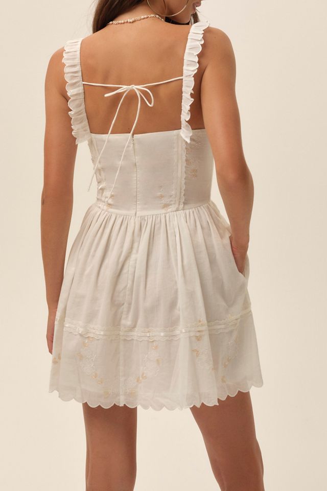 For Love & Lemons Marilyn Floral Embroidered Corset Mini Dress #2