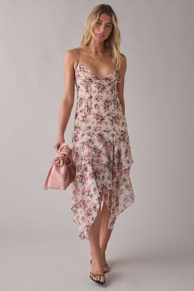 maxi ivory dress Ivory Flutter Sleeve Tiered Maxi Dress M main image 1