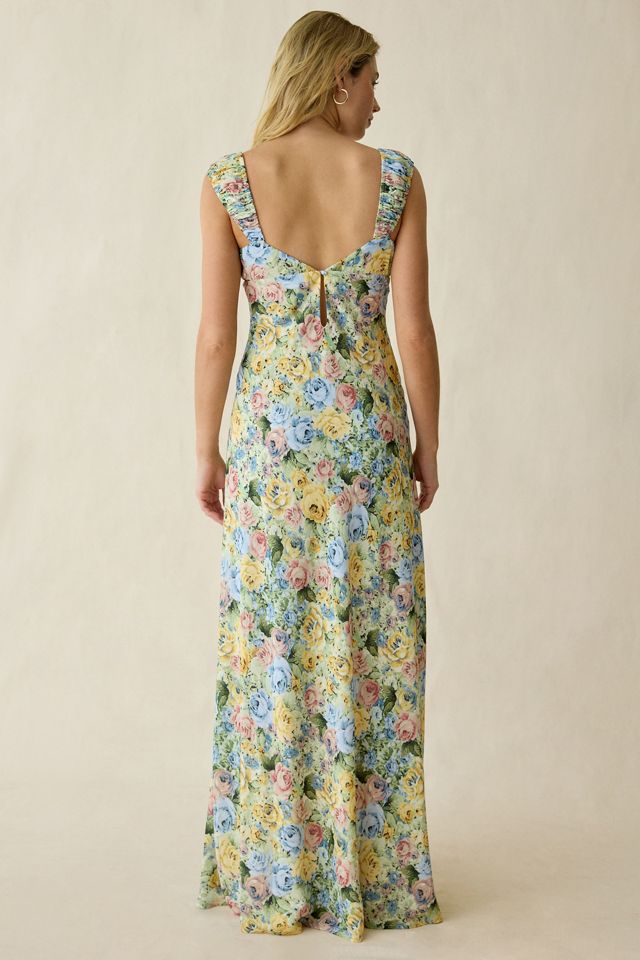 Robe maxi en mousseline avec bordure en dentelle Emmaline de For Love & Lemons #2