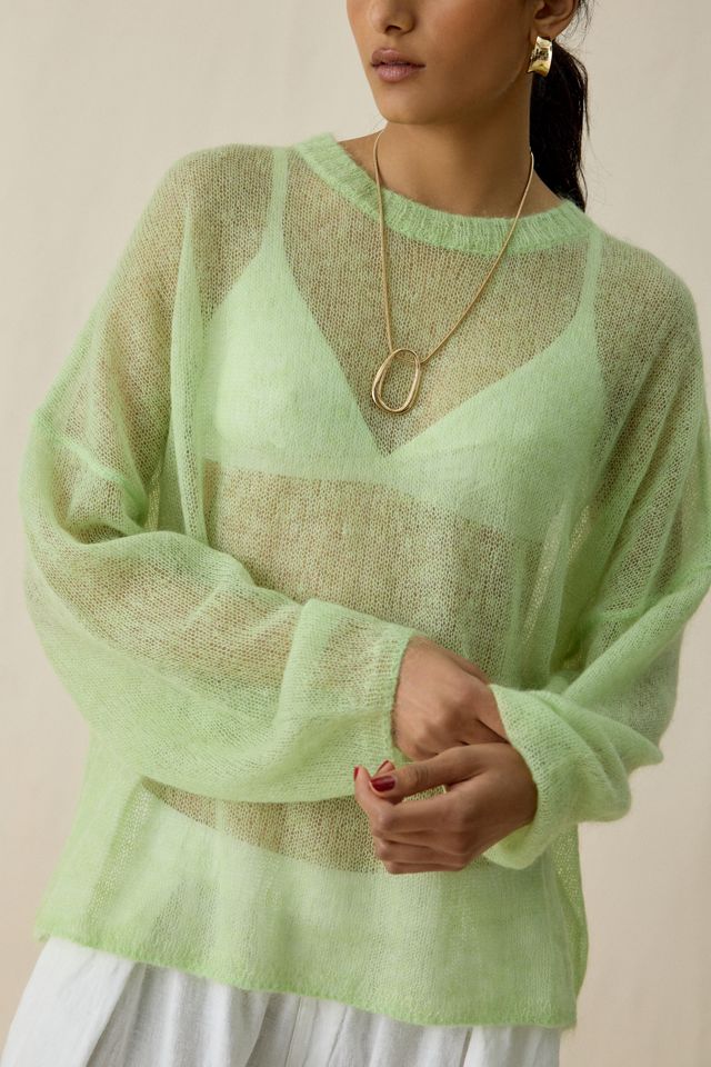 Muse Assembly Willow Sheer Oversized Sweater | Urban Outfitters
