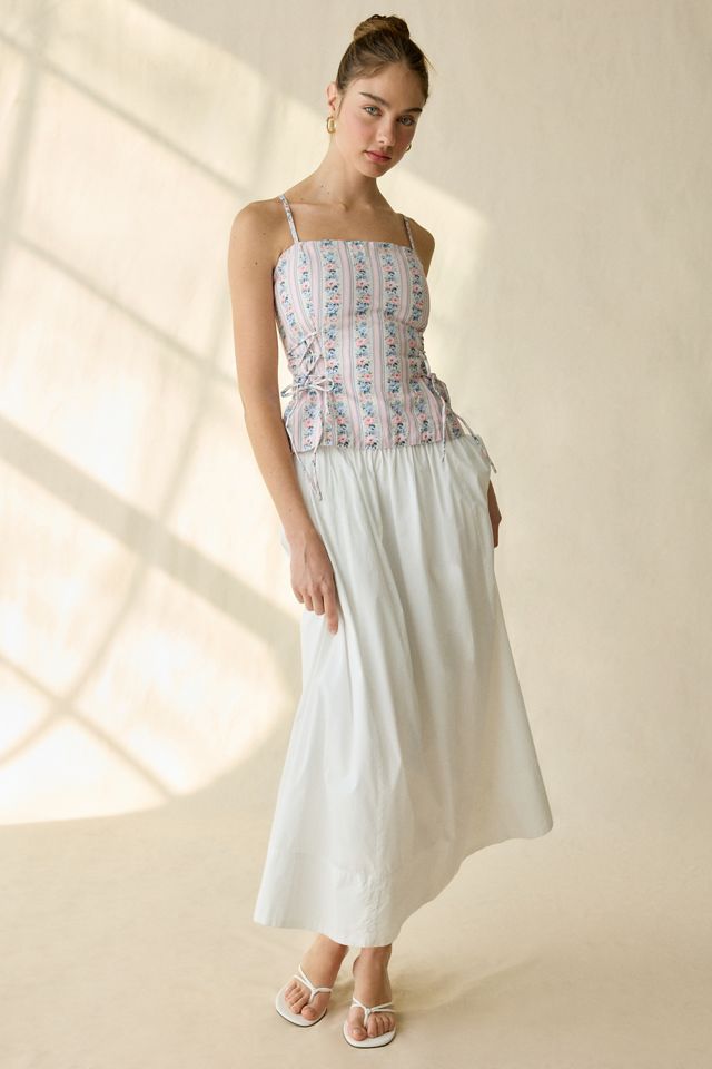 Muse Assembly Mia Floral Lace-Up Corset Top #2