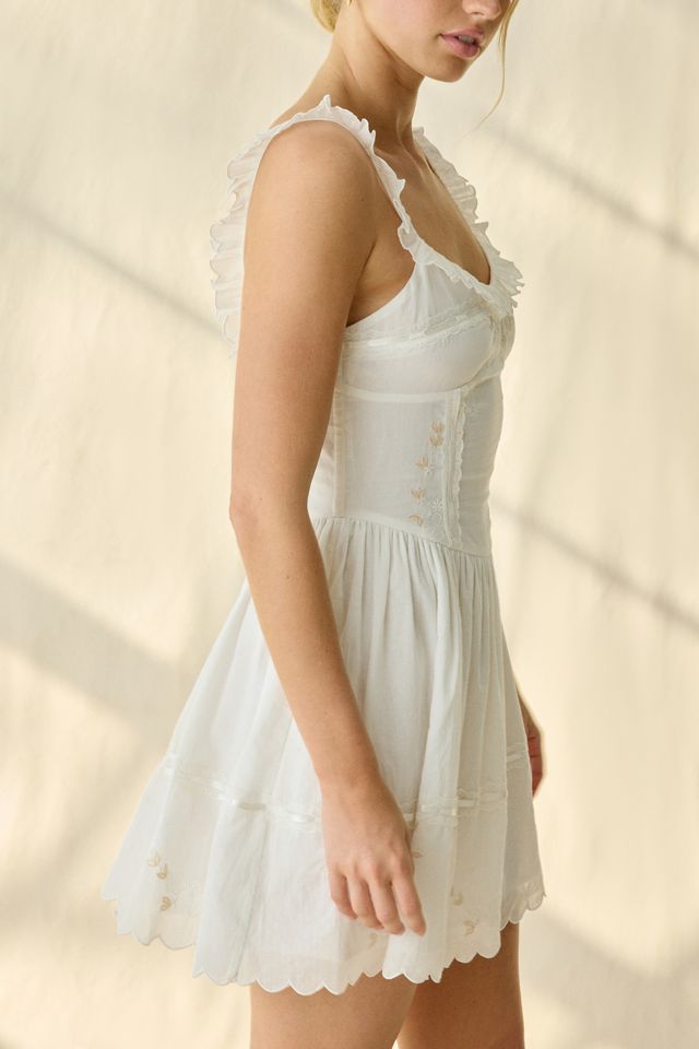 for love and lemons tati lace corset dress Tati For Love And Lemons White Ruffle Dress White Lace For Love And Lemons  Tati Lace Corset Dress Bustier