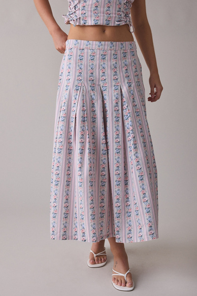 Muse Assembly Drop Waist Pleated Maxi Skirt | Urban Outfitters