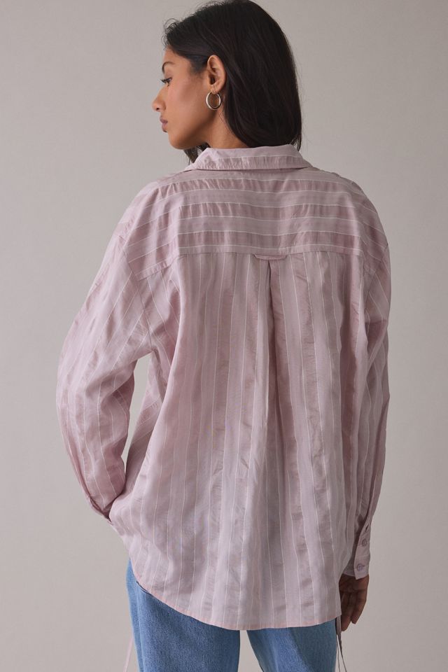 Muse Assembly Lia Ruched Button-Down Shirt #2