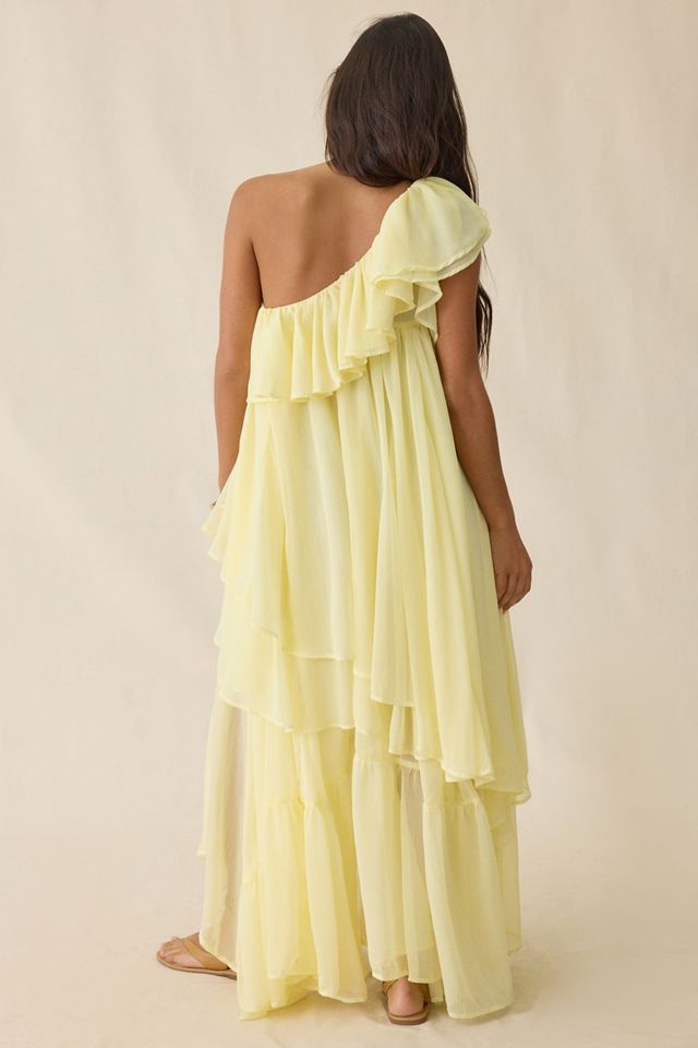 Muse Assembly Lina Asymmetric Tiered One-Shoulder Maxi Dress #2