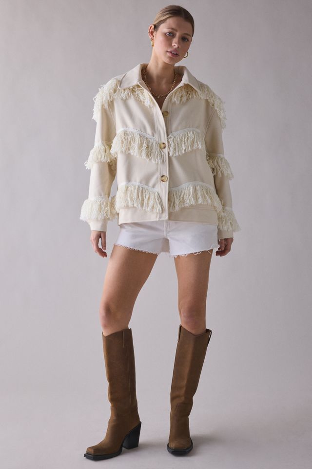 Ghospell Solia Oversized Fringe Jacket #3
