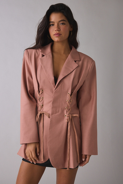 Ghospell Rydel Lace-Up Tie Blazer