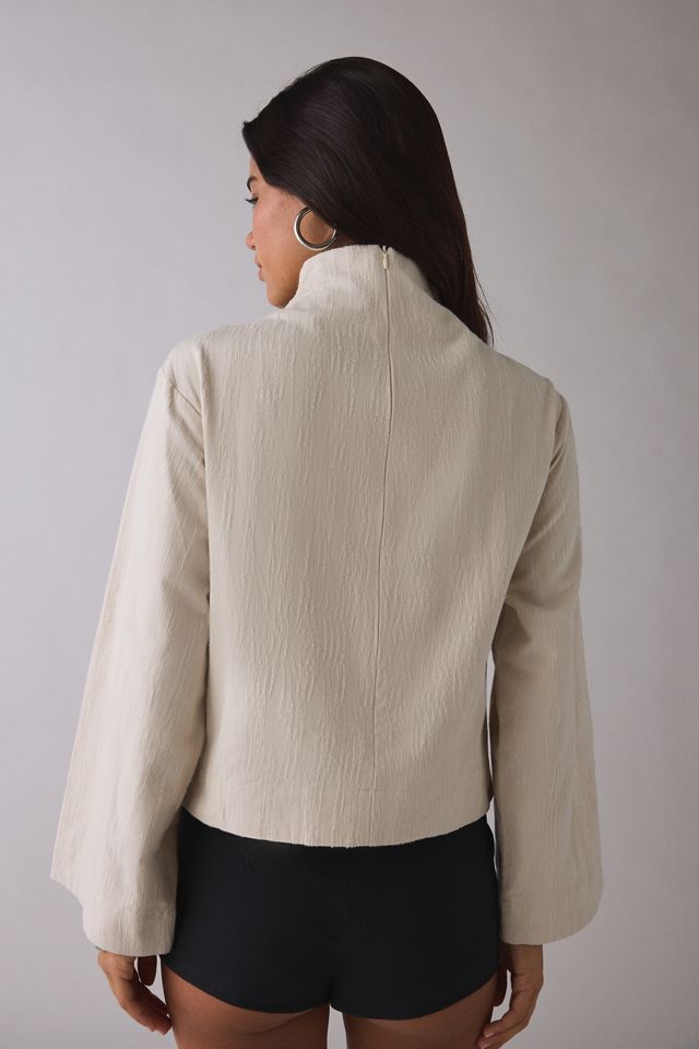 Ghospell Josefa Eyelet Lace-Up Top #2