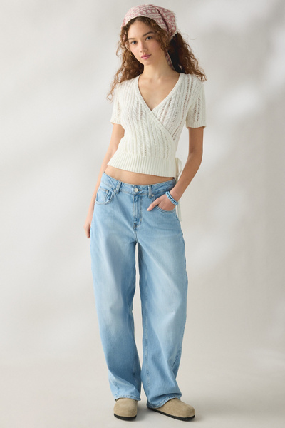 Kimchi Blue Gracyn Short Sleeve Wrap Cardigan