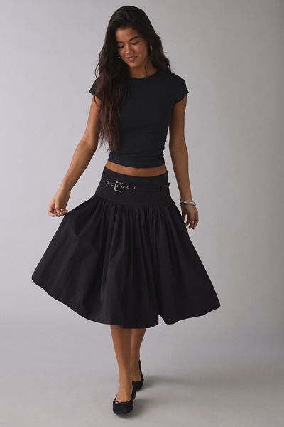 Kimchi Blue Vanessa Drop Waist Midi Skirt | Urban Outfitters