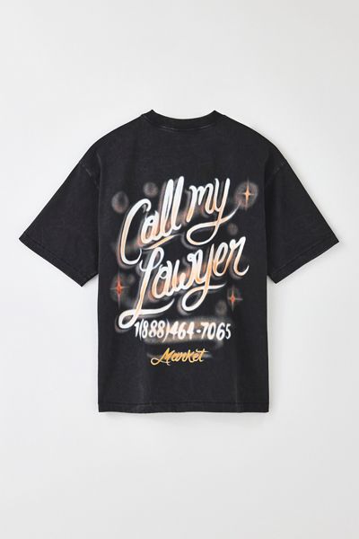 Market Studios Call My Lawyer Airbrush Graphic Tee