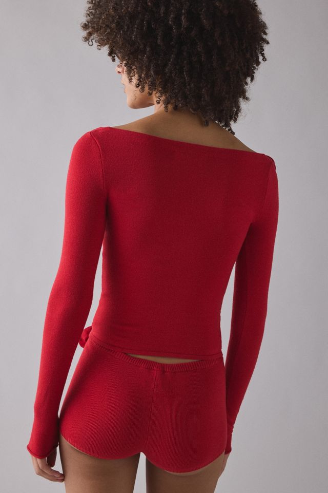 Haut à manches longues et encolure bateau Rose de Frankies Bikinis #3