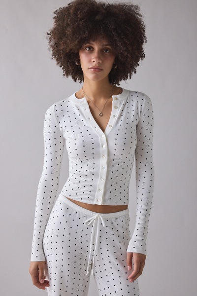 Frankies Bikinis Lenon Belle Of The Ball Button Up Knit Sweater