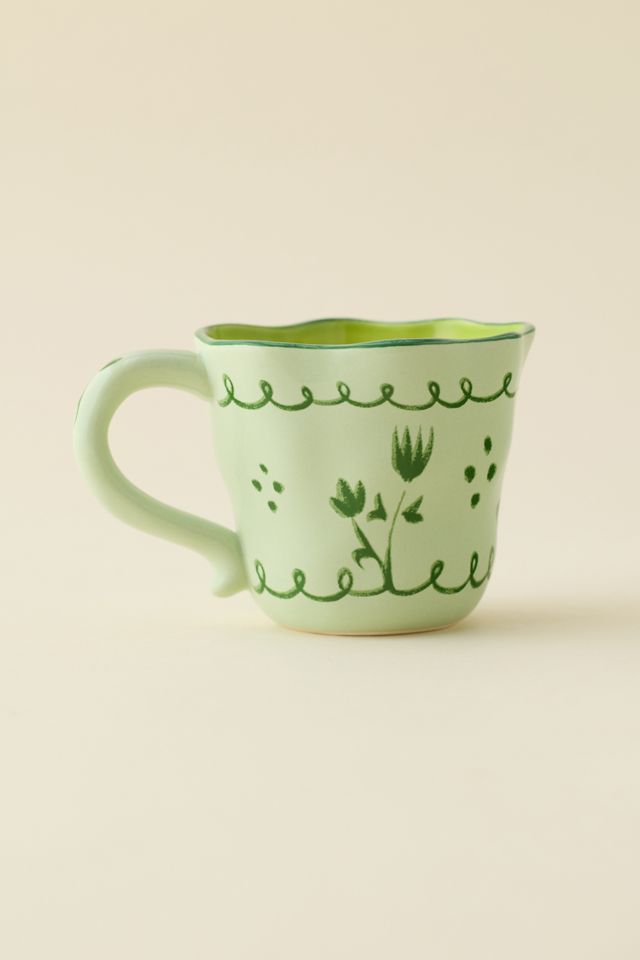 Floral Handmade Ceramic Mug #1
