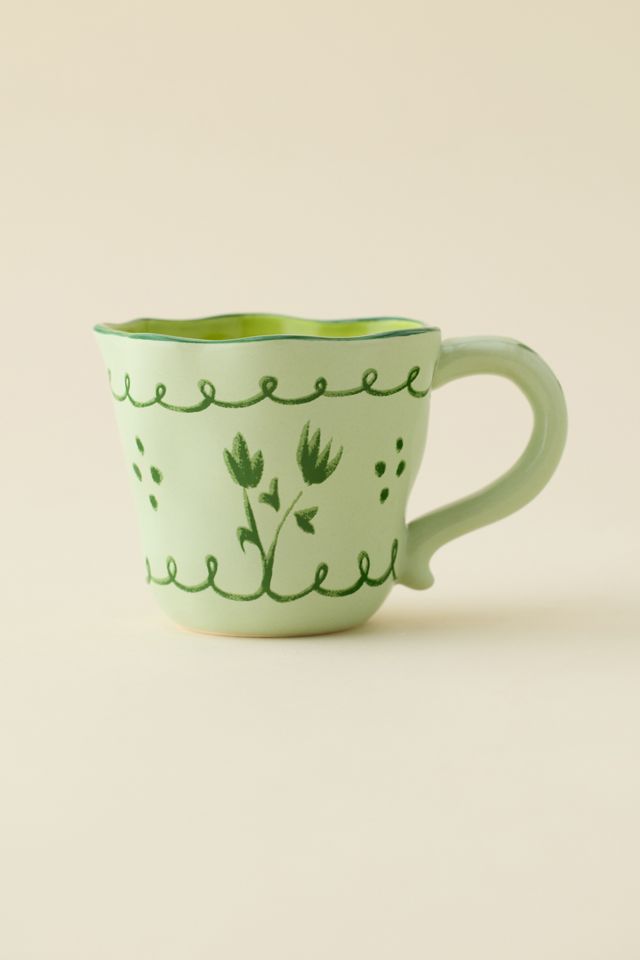 Floral Handmade Ceramic Mug #2