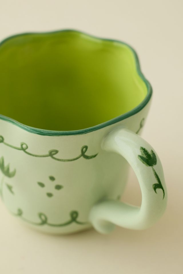Floral Handmade Ceramic Mug #3