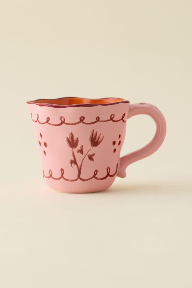 Floral Handmade Ceramic Mug #2
