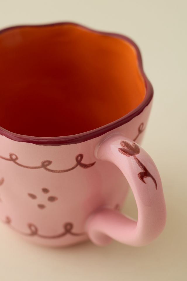 Floral Handmade Ceramic Mug #3