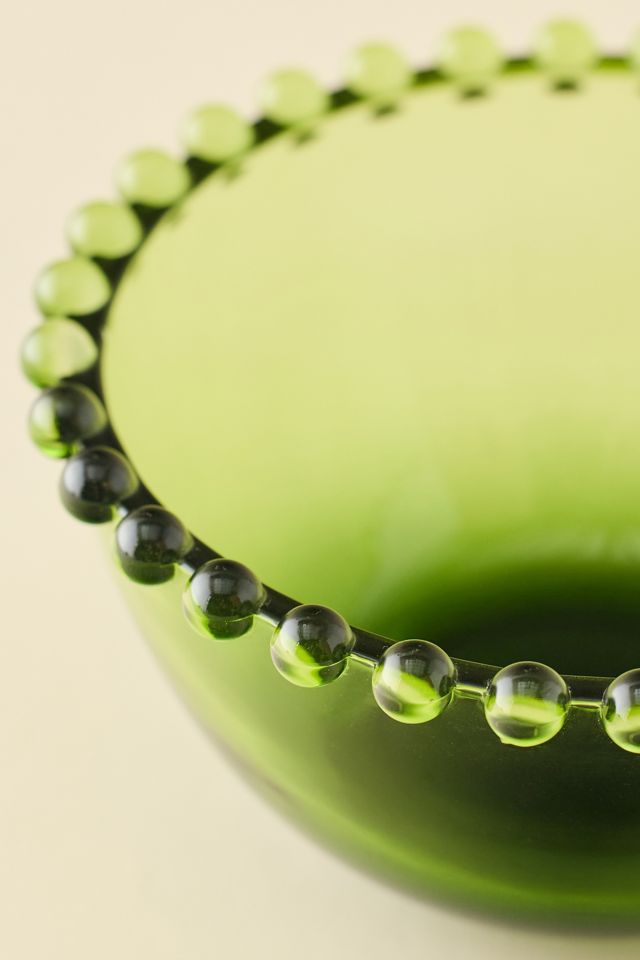 Beaded Edge Tinted Glass Cereal Bowl #2