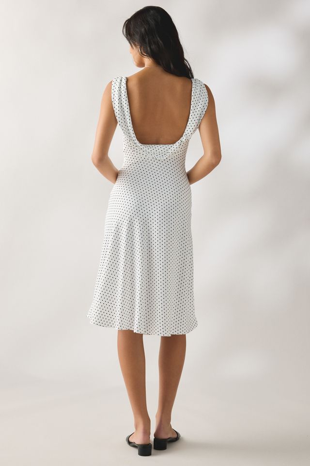 Robe midi en satin à pois Aura Frankies Bikinis #1