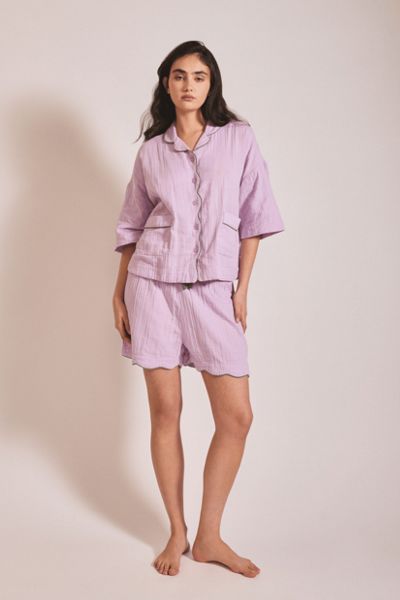 TBCo Cotton Scalloped Pajama Set