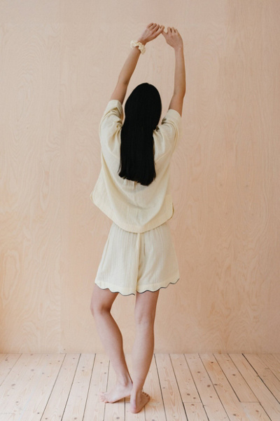 TBCo Cotton Scalloped Pajama Set
