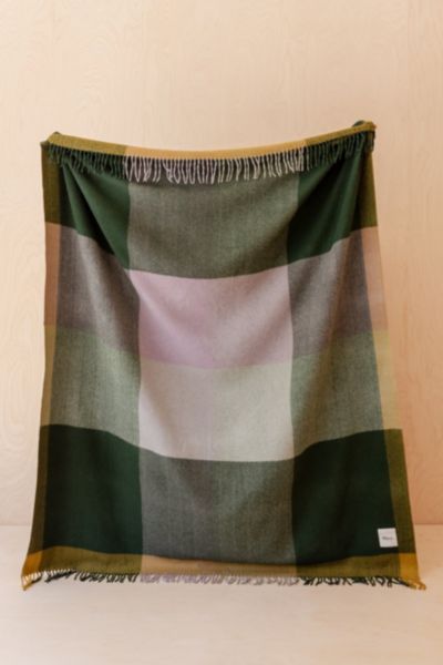 TBCo Recycled Wool Plaid Throw Blanket