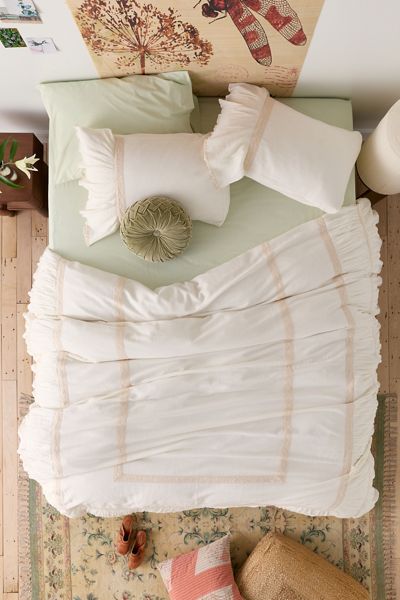Cali Dream Boho Ruffle Cotton Gauze Duvet Cover