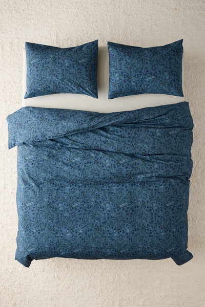 Lily Of The Valley Floral Cotton Percale Duvet Cover