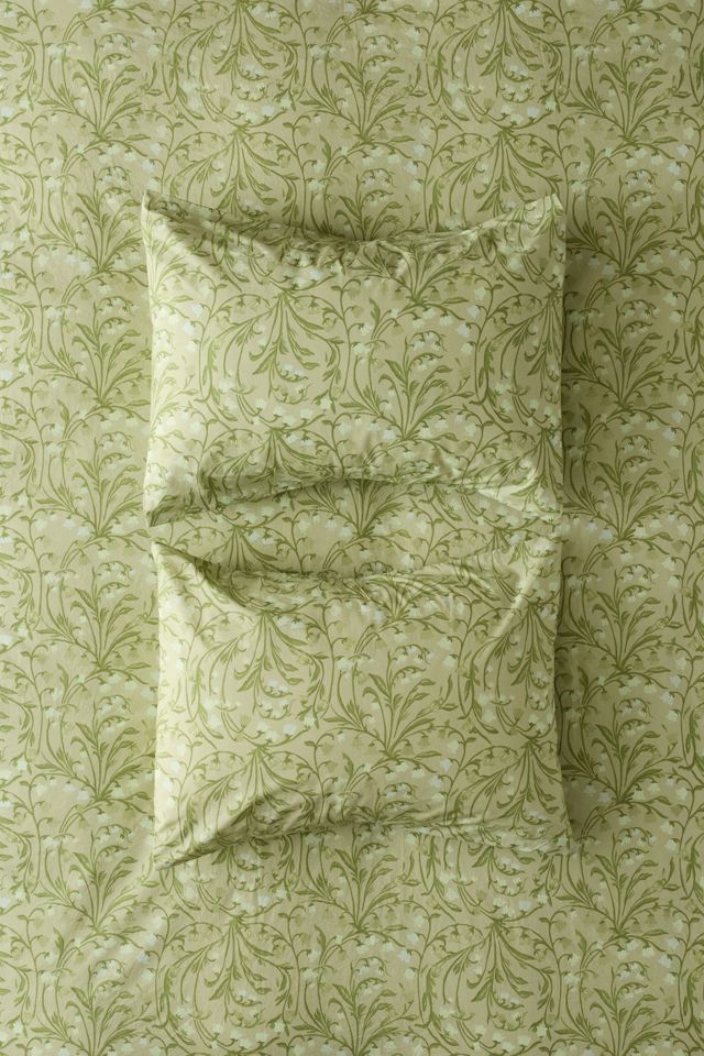 Ensemble de taies d'oreiller en percale de coton à motif floral Muguet #1