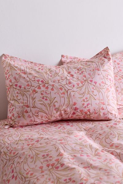 Lily Of The Valley Floral Cotton Percale Sham Set