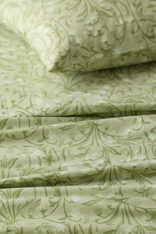 Ensemble de draps en percale de coton fleuri Muguet #1