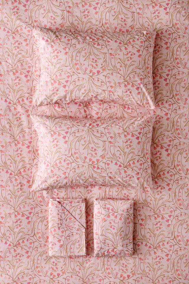Lily Of The Valley Floral Cotton Percale Sheet Set #2