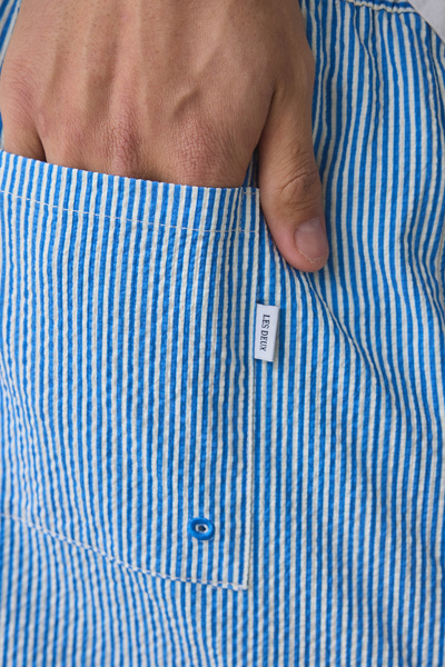 Les Deux Stan Stripe Seersucker Short
