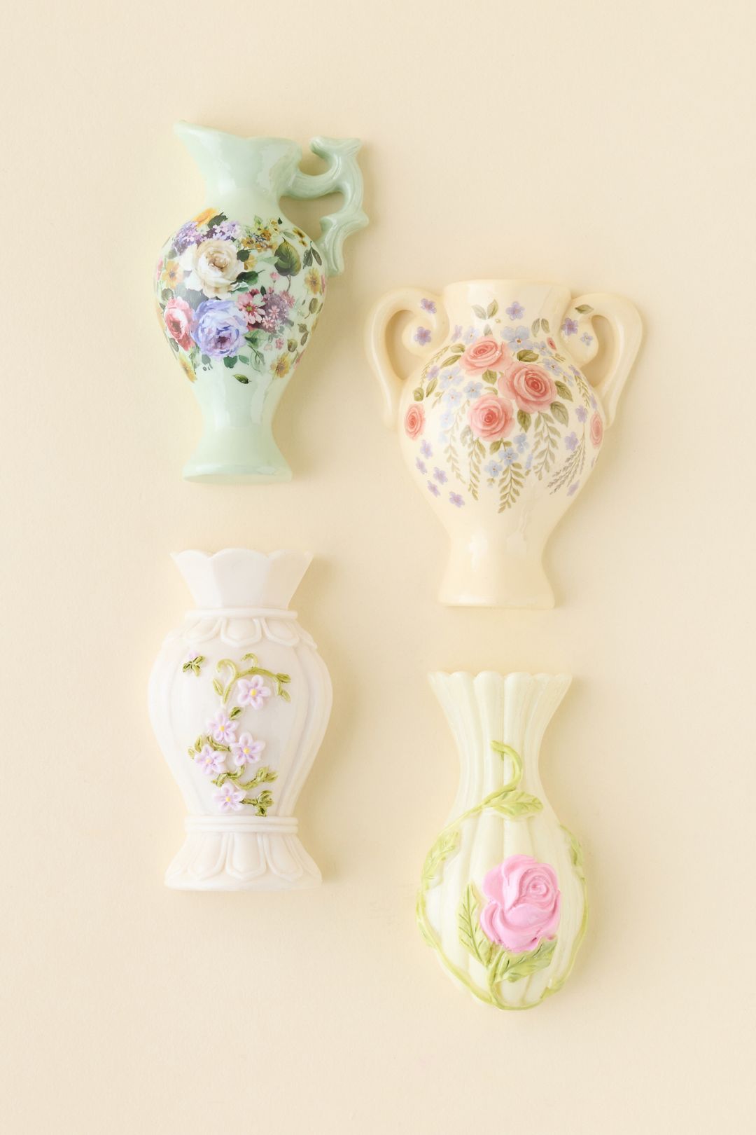 Mini Flower Vase Fridge Magnet Set - Assorted, ONE SIZE