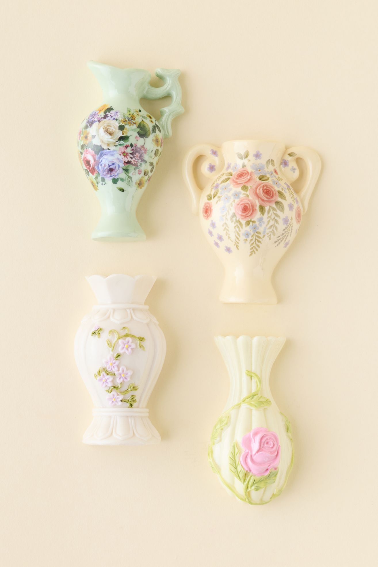 Mini Flower Vase Fridge Magnet Set - Assorted, ONE SIZE