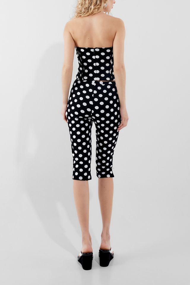 Pantalon capri noir à pois Isla de by.DYLN #1