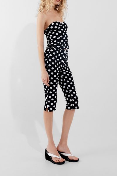 by.DYLN Isla Black Spot Capri Pants