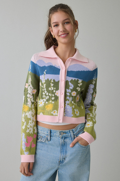 House Of Sunny Sunset Blooms Tripper Cardigan | Urban Outfitters