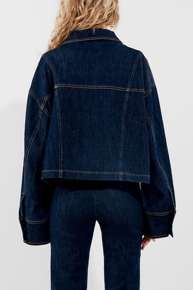 by.DYLN Valerie Zip Detail Oversized Denim Jacket #1
