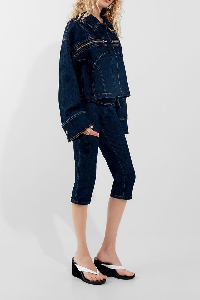 by.DYLN Valerie Zip Detail Oversized Denim Jacket #2