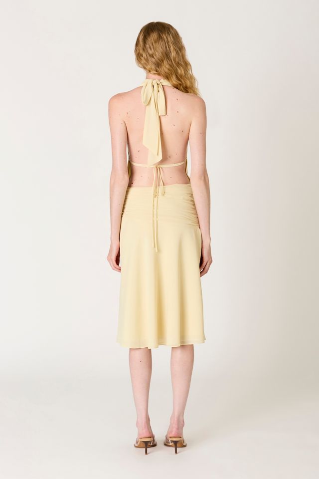 Robe midi à encolure licou drapée Ternura de NIA #1