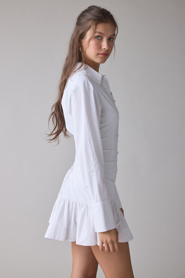 NIA Rayo Corset Tie-Back Shirt Mini Dress #2