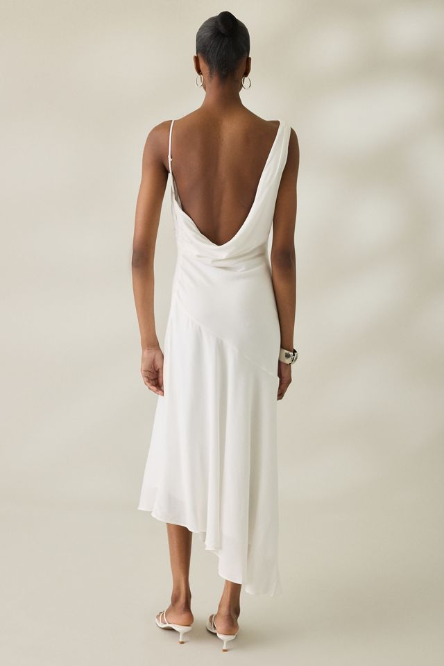 NIA Cielo Cowl Neck Draped Midi Dress #3