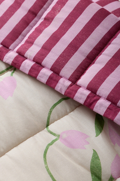 Emelia Tulip Striped Reversible Quilt