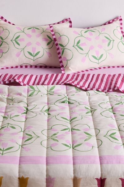 Emelia Tulip Striped Reversible Quilt